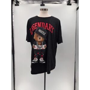 Launder Legendary Bear Black Short Sleeve T-shirt - 4XL